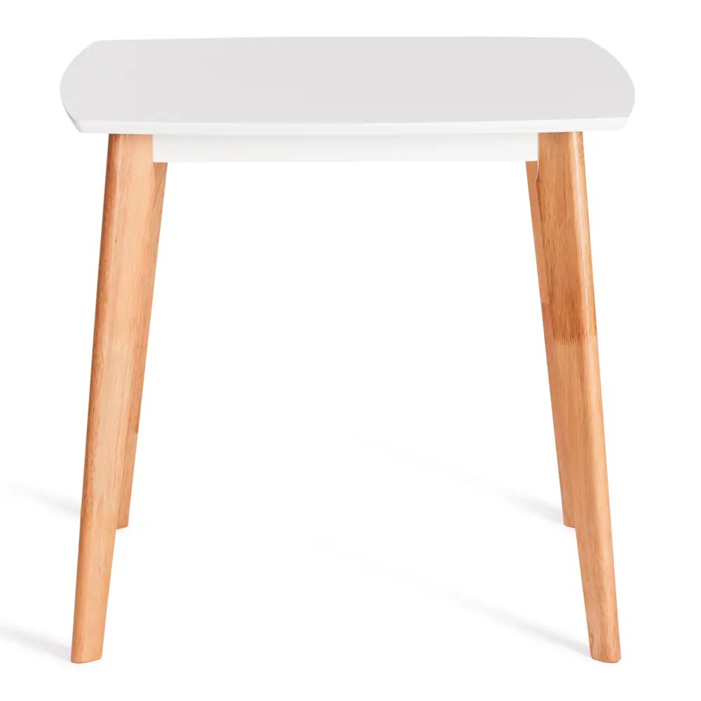 Фото 2 Кухонный стол квадратный Tetchair Claire 80x80 см МДФ цвет белый, натуральное дерево Фото 2 Кухонный стол квадратный Tetchair Claire 80x80 см МДФ цвет белый, натуральное дерево