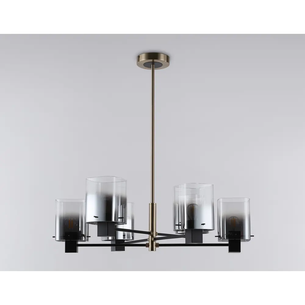 Фото 3 Люстра на штанге Ambrella light High light Lh57041 6 ламп 23 м² цвет черный, латунь, дымчатый Фото 3 Люстра на штанге Ambrella light High light Lh57041 6 ламп 23 м² цвет черный, латунь, дымчатый