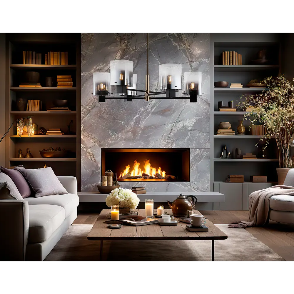 Фото 5 Люстра на штанге Ambrella light High light Lh57041 6 ламп 23 м² цвет черный, латунь, дымчатый Фото 5 Люстра на штанге Ambrella light High light Lh57041 6 ламп 23 м² цвет черный, латунь, дымчатый