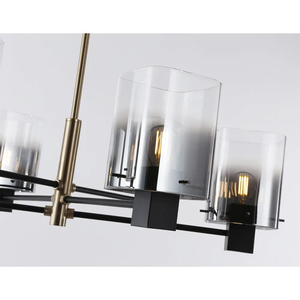 Фото 4 Люстра на штанге Ambrella light High light Lh57041 6 ламп 23 м² цвет черный, латунь, дымчатый Фото 4 Люстра на штанге Ambrella light High light Lh57041 6 ламп 23 м² цвет черный, латунь, дымчатый
