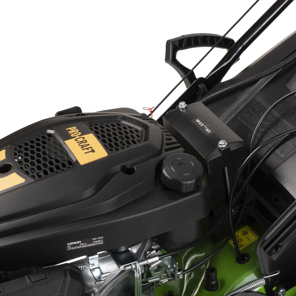 Фото 6 Газонокосилка бензиновая несамоходная Procraft Plm505es 5 л.с. 46 см Фото 6 Газонокосилка бензиновая несамоходная Procraft Plm505es 5 л.с. 46 см