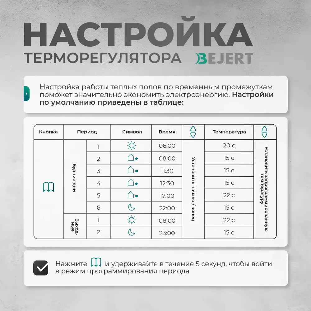 Фото 4 Нагревательный мат для теплого пола Bejert B740KM7.0-1050M1-23 7 м² 1050 Вт с черным зеркальным сенсорным программируемым терморегулятором Фото 4 Нагревательный мат для теплого пола Bejert B740KM7.0-1050M1-23 7 м² 1050 Вт с черным зеркальным сенсорным программируемым терморегулятором