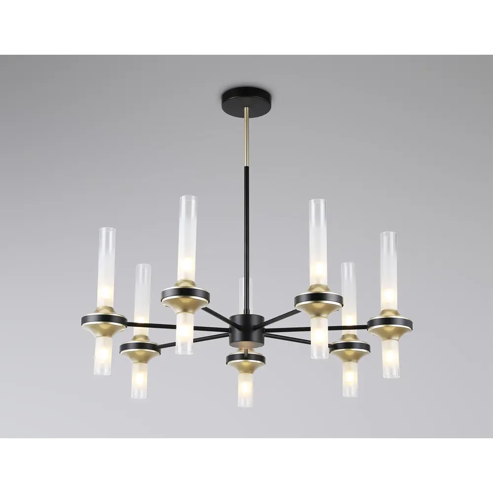 Фото 2 Люстра на штанге Ambrella light High light Lh55353 14 ламп 28 м² цвет золото, прозрачный, черный Фото 2 Люстра на штанге Ambrella light High light Lh55353 14 ламп 28 м² цвет золото, прозрачный, черный