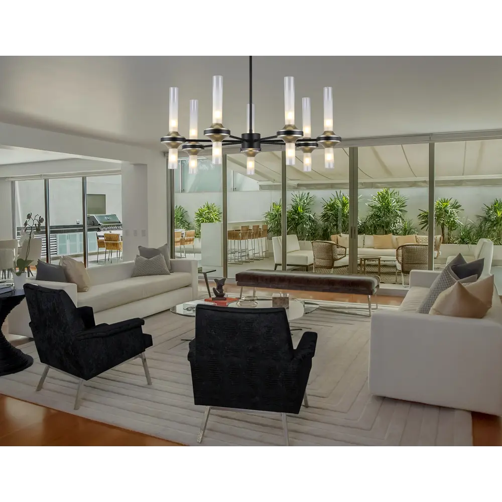 Фото 5 Люстра на штанге Ambrella light High light Lh55353 14 ламп 28 м² цвет золото, прозрачный, черный Фото 5 Люстра на штанге Ambrella light High light Lh55353 14 ламп 28 м² цвет золото, прозрачный, черный