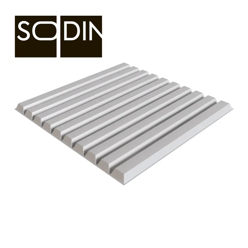 Фото 2 Стеновая панель 3D Sodin decor Рейка белый 500x500x1мм 3м² 12шт Фото 2 Стеновая панель 3D Sodin decor Рейка белый 500x500x1мм 3м² 12шт
