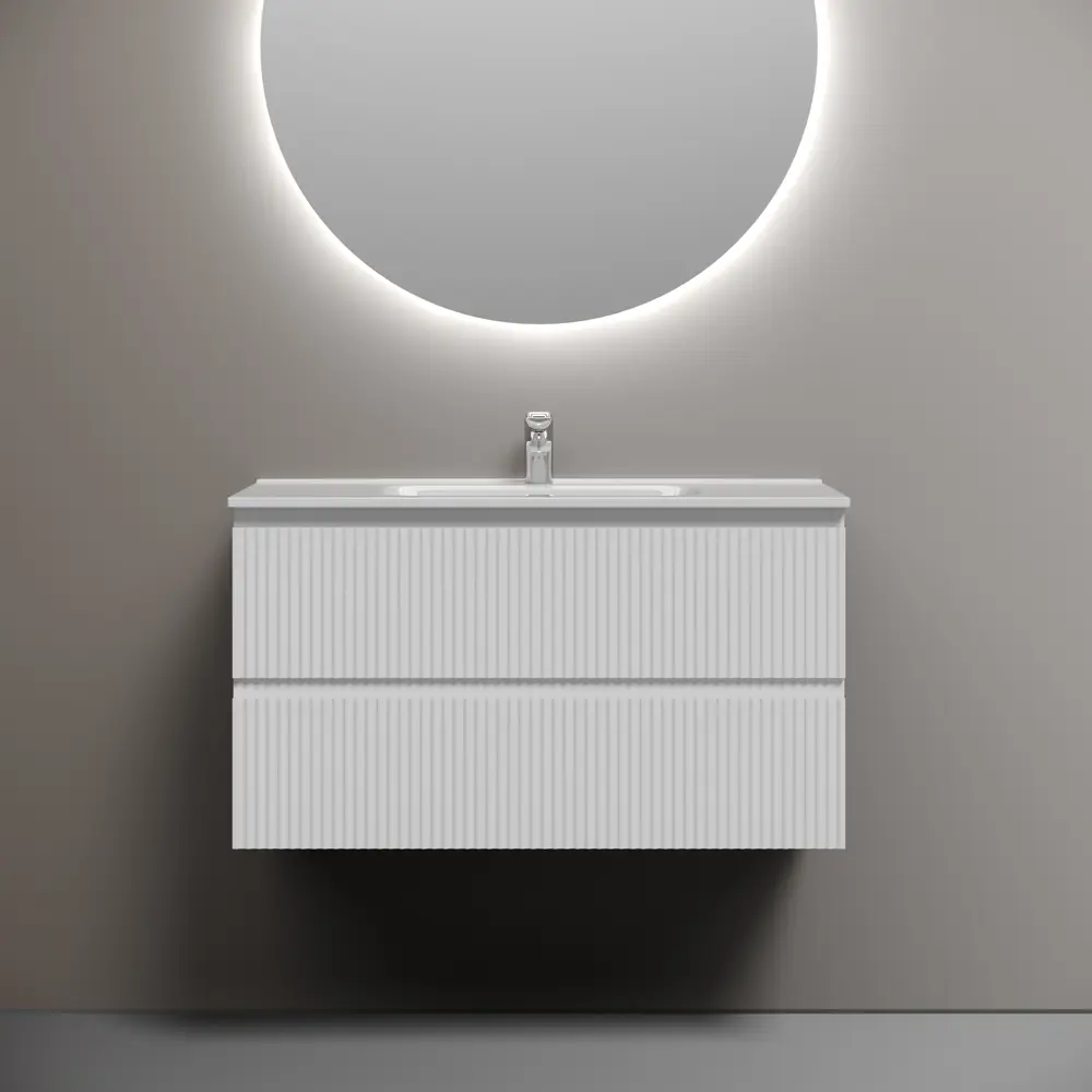 Фото 4 Тумба под раковину Sancos Snob R 90 Bianco SNR90W подвесная Фото 4 Тумба под раковину Sancos Snob R 90 Bianco SNR90W подвесная