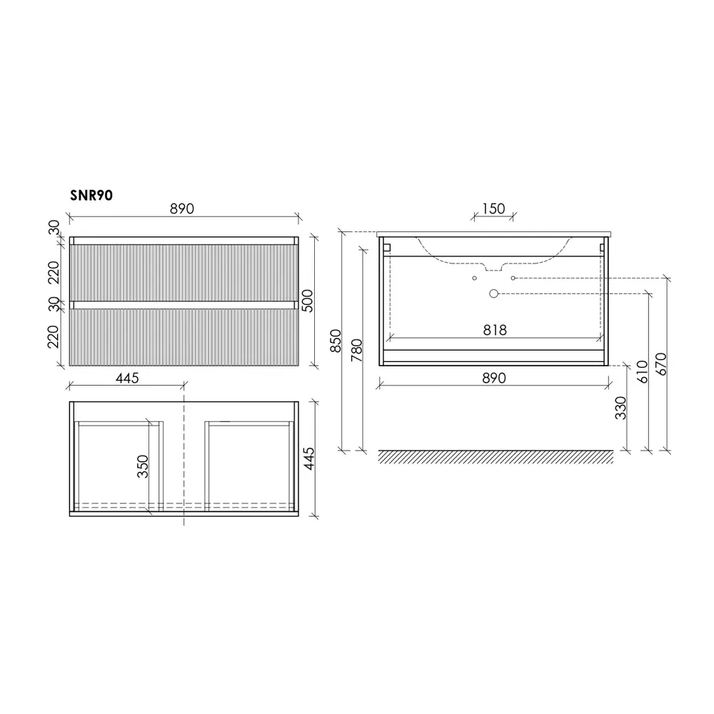Фото 6 Тумба под раковину Sancos Snob R 90 Bianco SNR90W подвесная Фото 6 Тумба под раковину Sancos Snob R 90 Bianco SNR90W подвесная