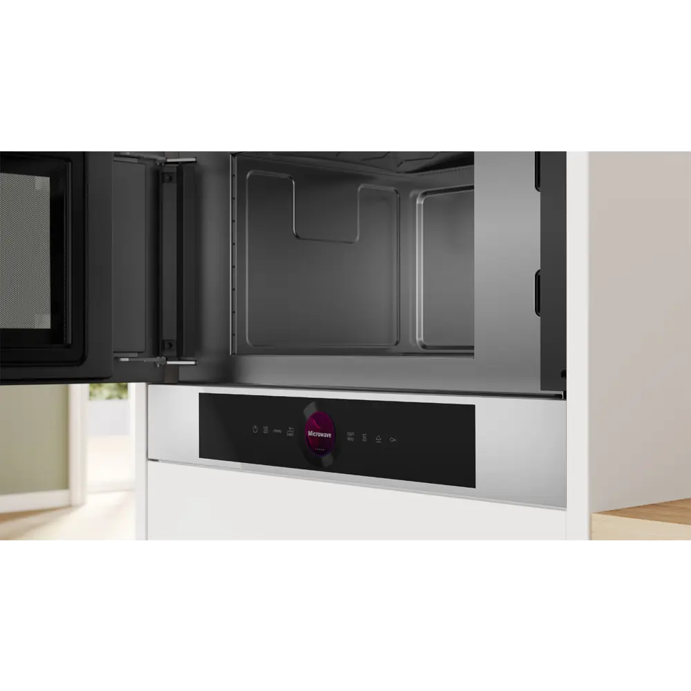 Фото 3 Встраиваемая микроволновая печь Bosch BFL7221W1 655421 21 л 59.4x38.2x31.8 см цвет белый, черный