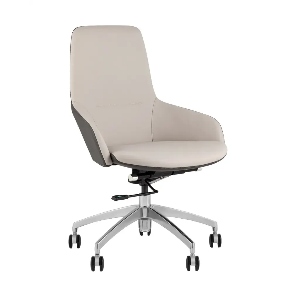 Фото 6 Офисное кресло Stool group Soulo 66x100.5x63 см эко кожа цвет серый, бежевый Фото 6 Офисное кресло Stool group Soulo 66x100.5x63 см эко кожа цвет серый, бежевый