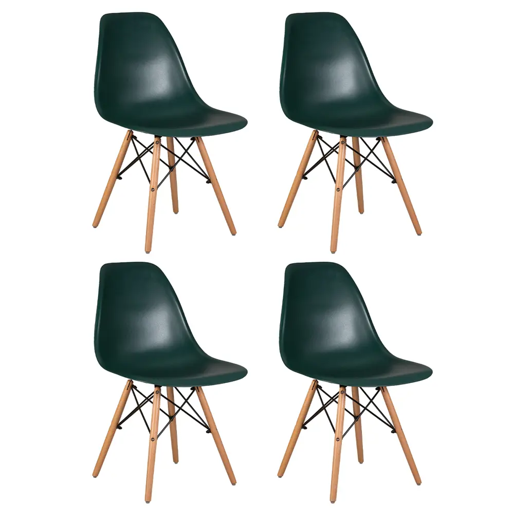Фото Комплект кухонных стульев 4 шт Dobrin Dsw lmzl-pp638 46x46x53 см пластик цвет темно-зеленый Фото Комплект кухонных стульев 4 шт Dobrin Dsw lmzl-pp638 46x46x53 см пластик цвет темно-зеленый