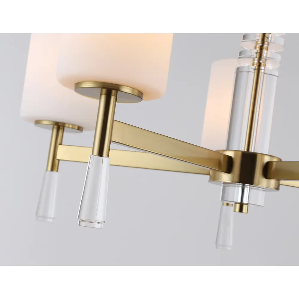 Фото 4 Люстра на штанге Ambrella light High light Lh56261 5 ламп 20 м² цвет белый матовый, латунь Фото 4 Люстра на штанге Ambrella light High light Lh56261 5 ламп 20 м² цвет белый матовый, латунь