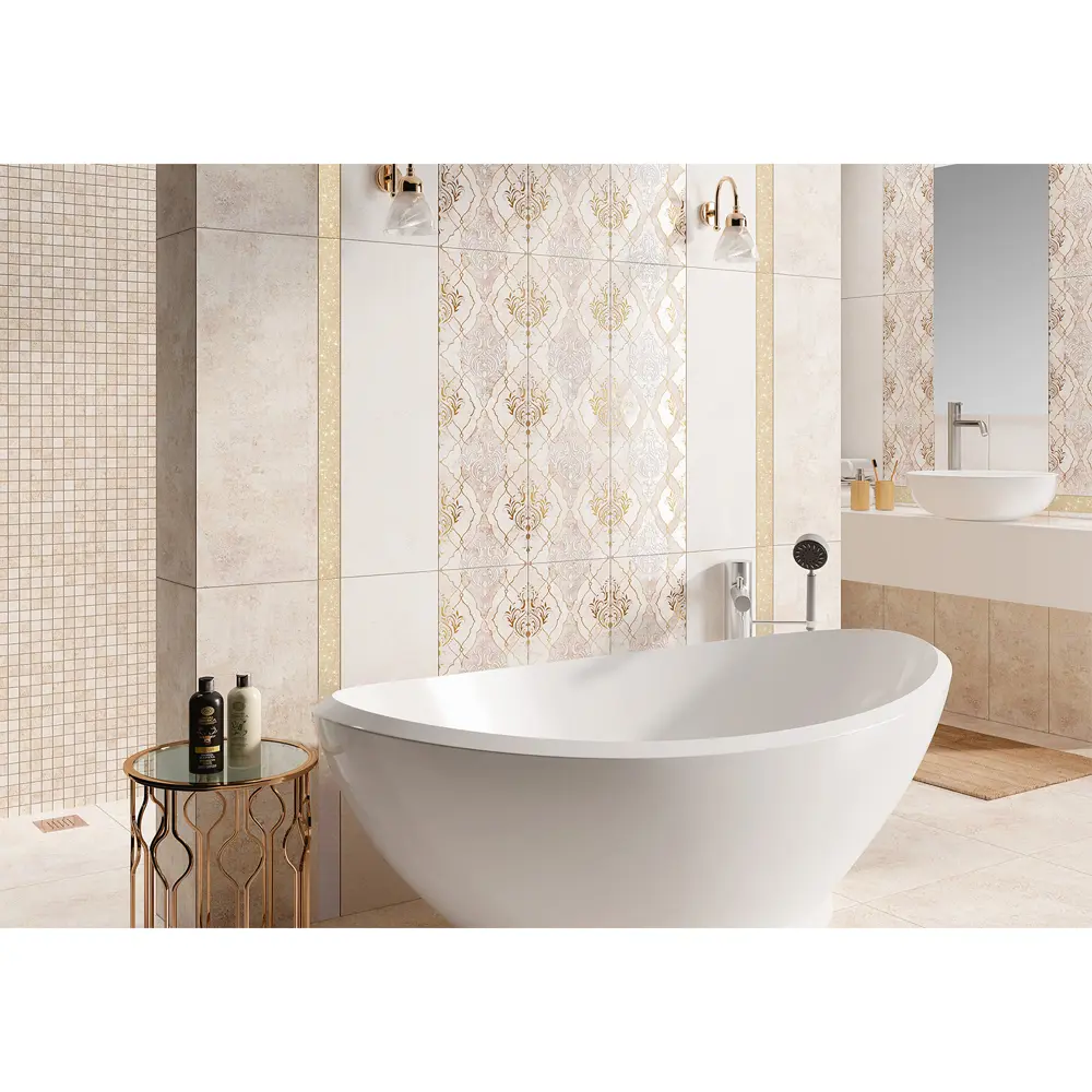 Фото 4 Плитка облицовочная ALMA CERAMICA Verona 2 24.6x74x1 7 шт в уп цвет бежевый Фото 4 Плитка облицовочная ALMA CERAMICA Verona 2 24.6x74x1 7 шт в уп цвет бежевый