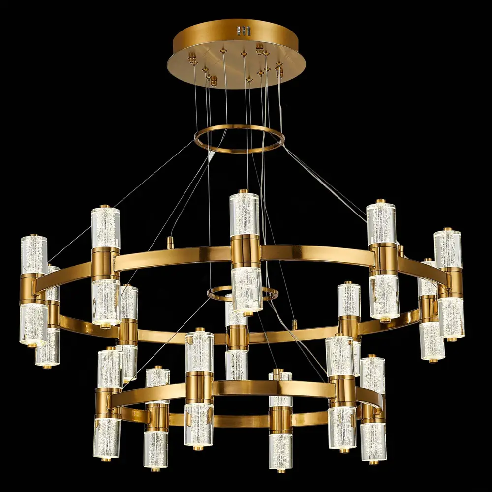 Фото 6 Люстра подвесная светодиодная ST LUCE SL6007.203.32 28 м² нейтральный белый свет цвет латунь Фото 6 Люстра подвесная светодиодная ST LUCE SL6007.203.32 28 м² нейтральный белый свет цвет латунь