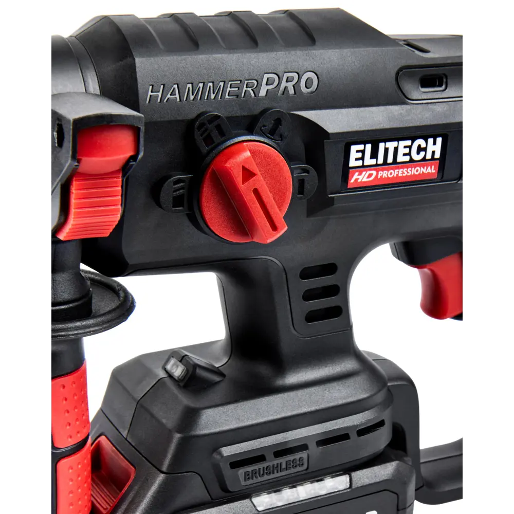 Фото 8 Перфоратор аккумуляторный бесщеточный SDS Plus Elitech HD HD CRH 2022SL, 20 Вт Li-Ion 1x4 Ач, 2.3 Дж Фото 8 Перфоратор аккумуляторный бесщеточный SDS Plus Elitech HD HD CRH 2022SL, 20 Вт Li-Ion 1x4 Ач, 2.3 Дж