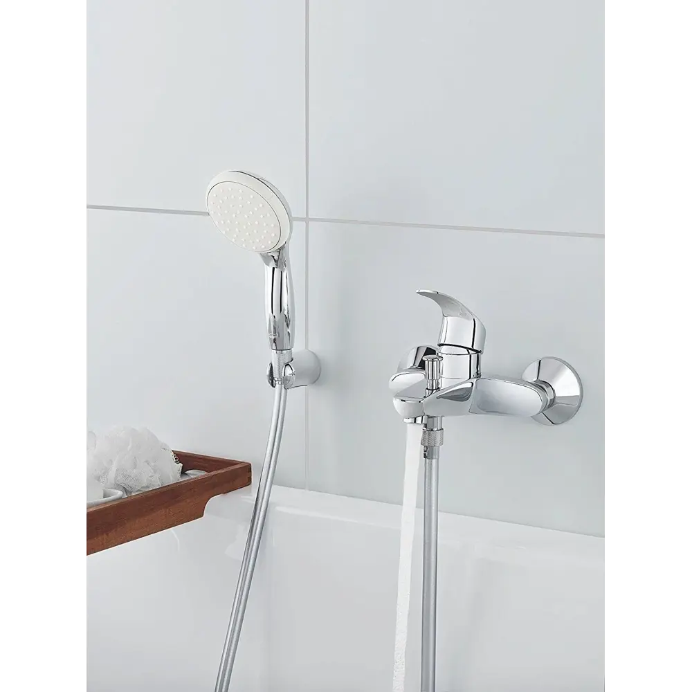 Фото 4 Смеситель для душа Grohe однорычажный цвет сталь Фото 4 Смеситель для душа Grohe однорычажный цвет сталь