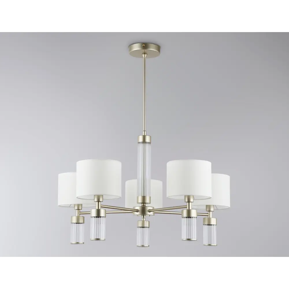 Фото 3 Люстра на штанге Ambrella Light High Ambr_lh71301 5 ламп 20 м² цвет белый/золото