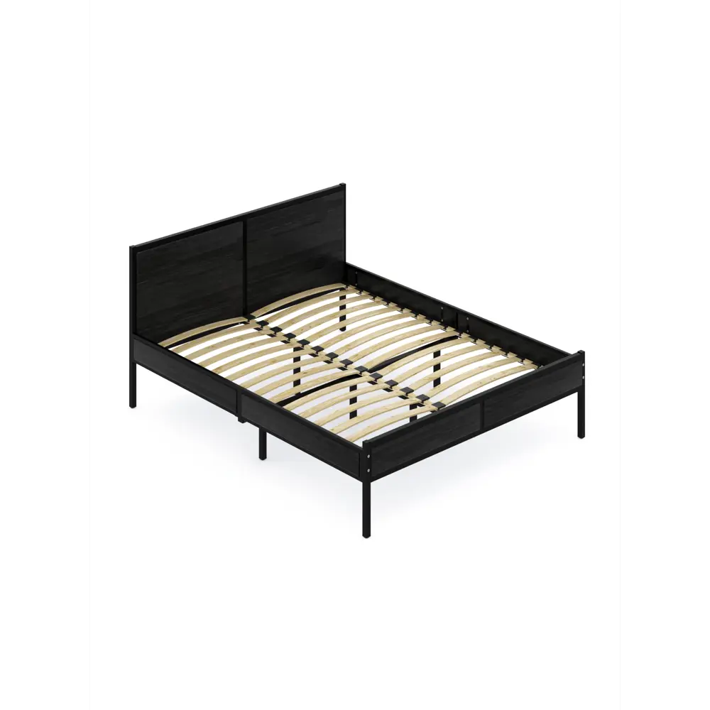 Фото Кровать Solarius Kr140loft-ser-black-orto 145 x 90 x 206 см сосна цвет серый Фото Кровать Solarius Kr140loft-ser-black-orto 145 x 90 x 206 см сосна цвет серый