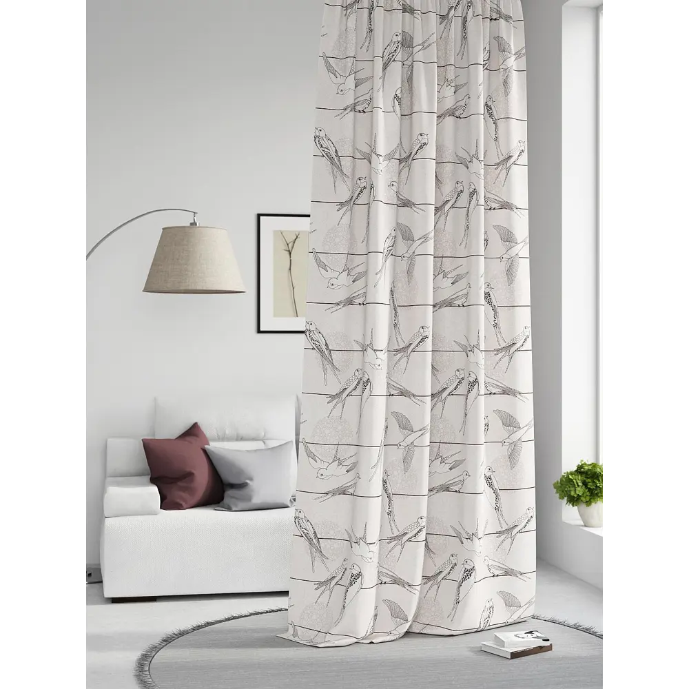 Фото Штора на шторной ленте Comfy Way Нилсти - 22 CW593022-260, 260x150 см, цвет светло-серый Фото Штора на шторной ленте Comfy Way Нилсти - 22 CW593022-260, 260x150 см, цвет светло-серый
