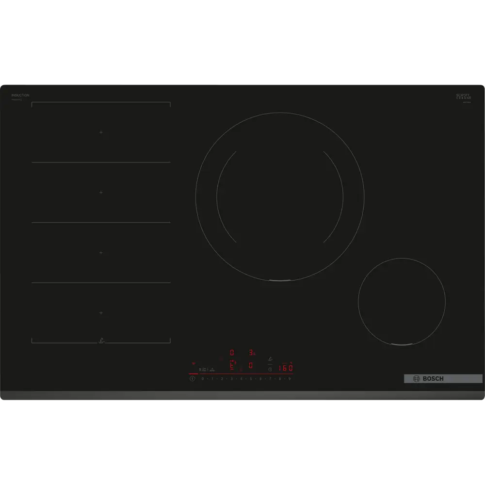 Фото Электрическая варочная панель Bosch PXE831HC1E 702930 80.2 см 4 конфорки цвет черный Фото Электрическая варочная панель Bosch PXE831HC1E 702930 80.2 см 4 конфорки цвет черный