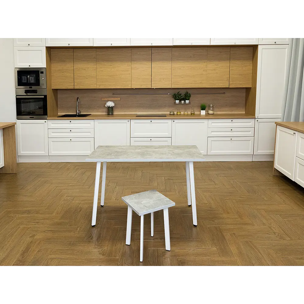 Фото Стол прямоугольный Diko loft DL-868078 110x55 см лдсп цвет ателье светлый Фото Стол прямоугольный Diko loft DL-868078 110x55 см лдсп цвет ателье светлый