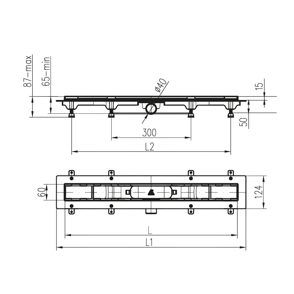 Фото 3 Дренажный канал MCH Klasik/Floor CH 750 KN D40 Фото 3 Дренажный канал MCH Klasik/Floor CH 750 KN D40