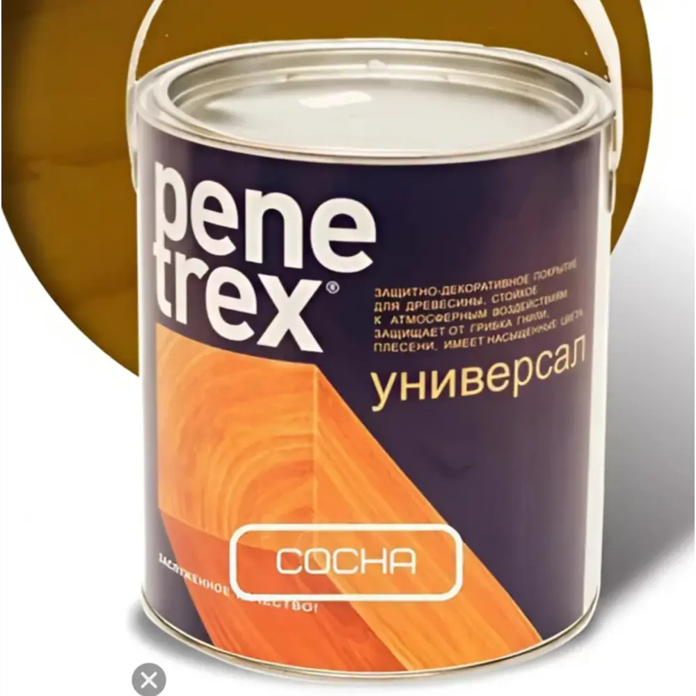 Фото Защитно-декоративный антисептик по дереву Penetrex Универсал матовый цвет сосна 2.5л Фото Защитно-декоративный антисептик по дереву Penetrex Универсал матовый цвет сосна 2.5л