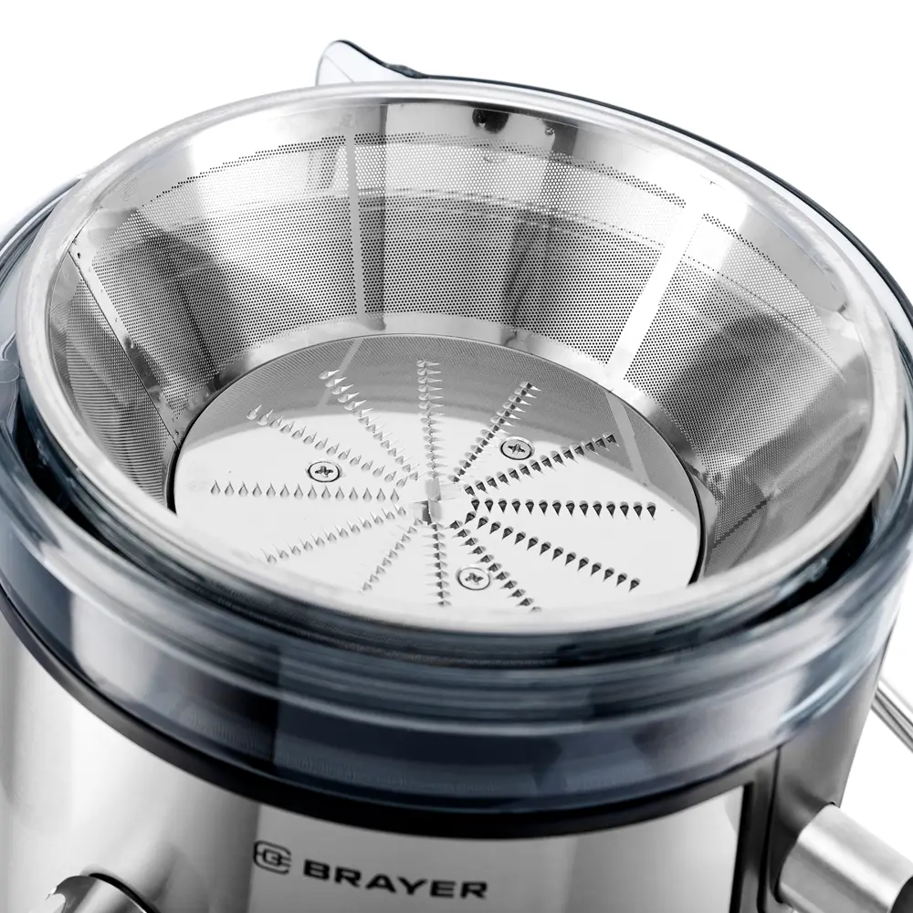 Фото 11 Соковыжималка электрическая Brayer 1705BR 800 Вт цвет серебристый металлик