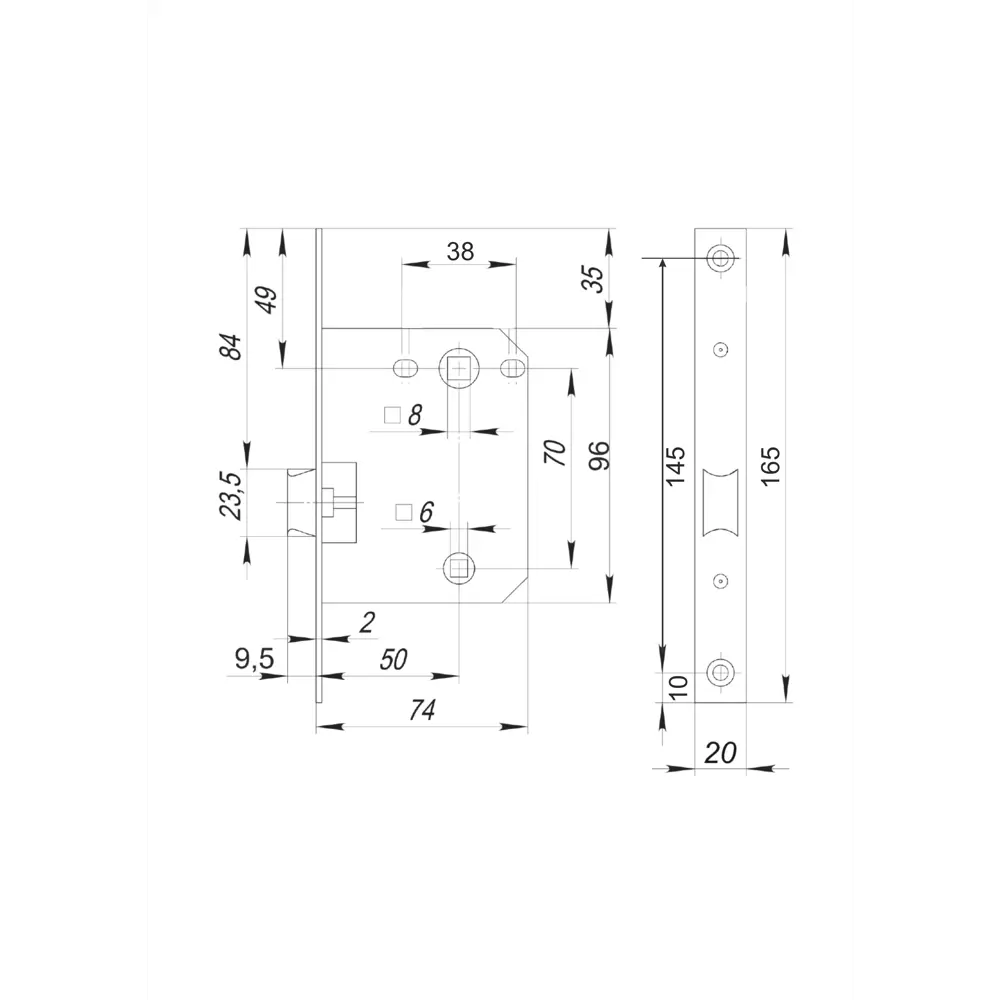 Фото 2 Межкомнатный механизм под фиксатор Vettore WC 170 GP золото Фото 2 Межкомнатный механизм под фиксатор Vettore WC 170 GP золото