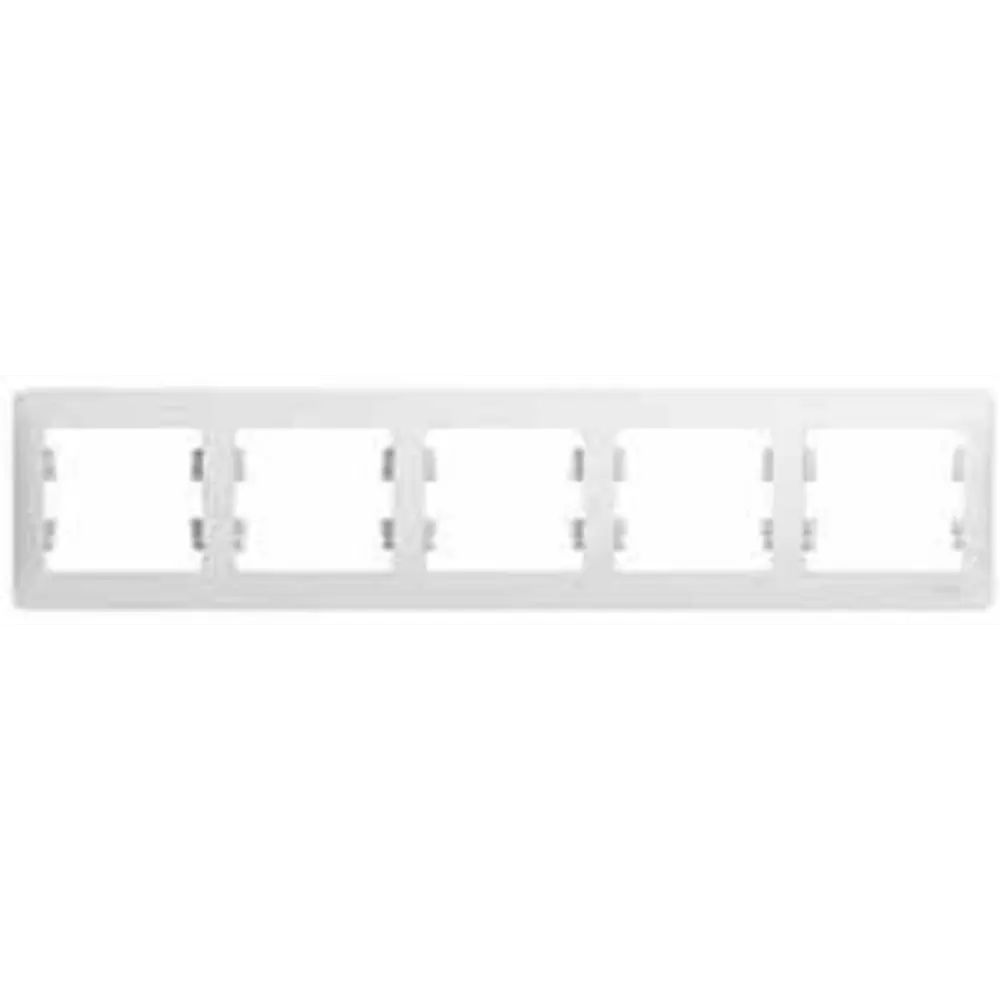 Фото Рамка для розеток и выключателей Systeme electric Glossa 5 постов цвет белый Фото Рамка для розеток и выключателей Systeme electric Glossa 5 постов цвет белый