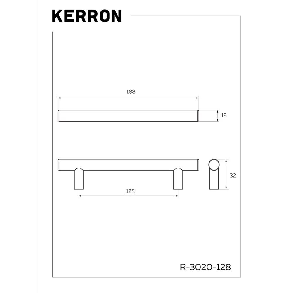 Фото 5 Мебельная ручка-рейлинг Kerron R-3020-128 Ø12 мм 128 мм хром 10 шт Фото 5 Мебельная ручка-рейлинг Kerron R-3020-128 Ø12 мм 128 мм хром 10 шт