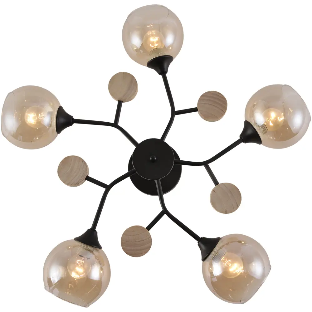 Фото 3 Люстра на штанге Reluce 01501-0.3-05 Rlc_01501-0.3-05_bk_wood 5 ламп 30 м² цвет дерево/тонированный/черный Фото 3 Люстра на штанге Reluce 01501-0.3-05 Rlc_01501-0.3-05_bk_wood 5 ламп 30 м² цвет дерево/тонированный/черный