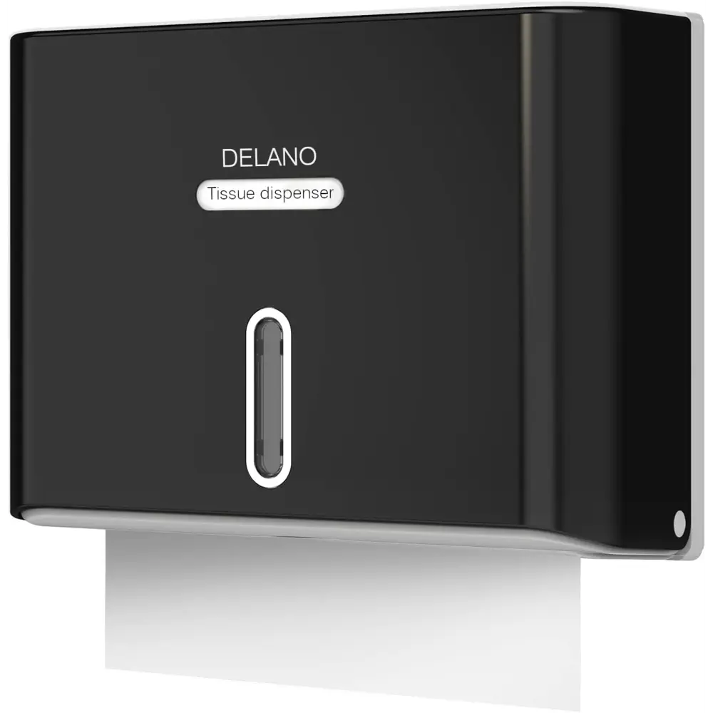 Фото Диспенсер для бумажных полотенец DELANO MD-HSD-E6007H с окном для индикации остатка цвет черный Фото Диспенсер для бумажных полотенец DELANO MD-HSD-E6007H с окном для индикации остатка цвет черный