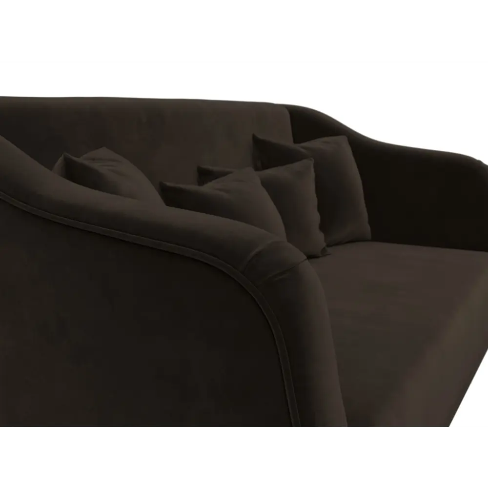 Фото 3 Диван кухонный прямой Киото Лига диванов 113082 152x91x81 см микровельвет цвет коричневый