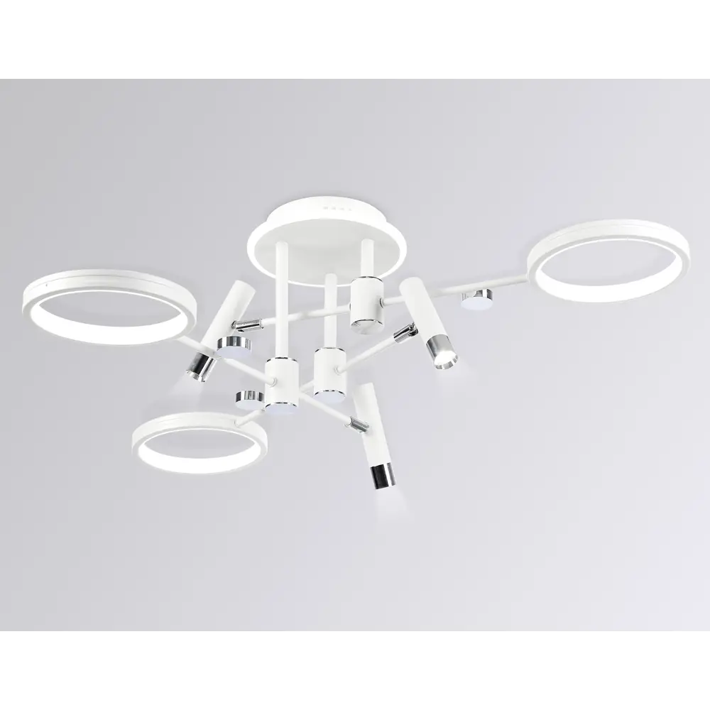 Фото 3 Люстра потолочная светодиодная Ambrella Comfort fl51646 с пультом управления 23 м² теплый белый (желтый) свет цвет белый Фото 3 Люстра потолочная светодиодная Ambrella Comfort fl51646 с пультом управления 23 м² теплый белый (желтый) свет цвет белый
