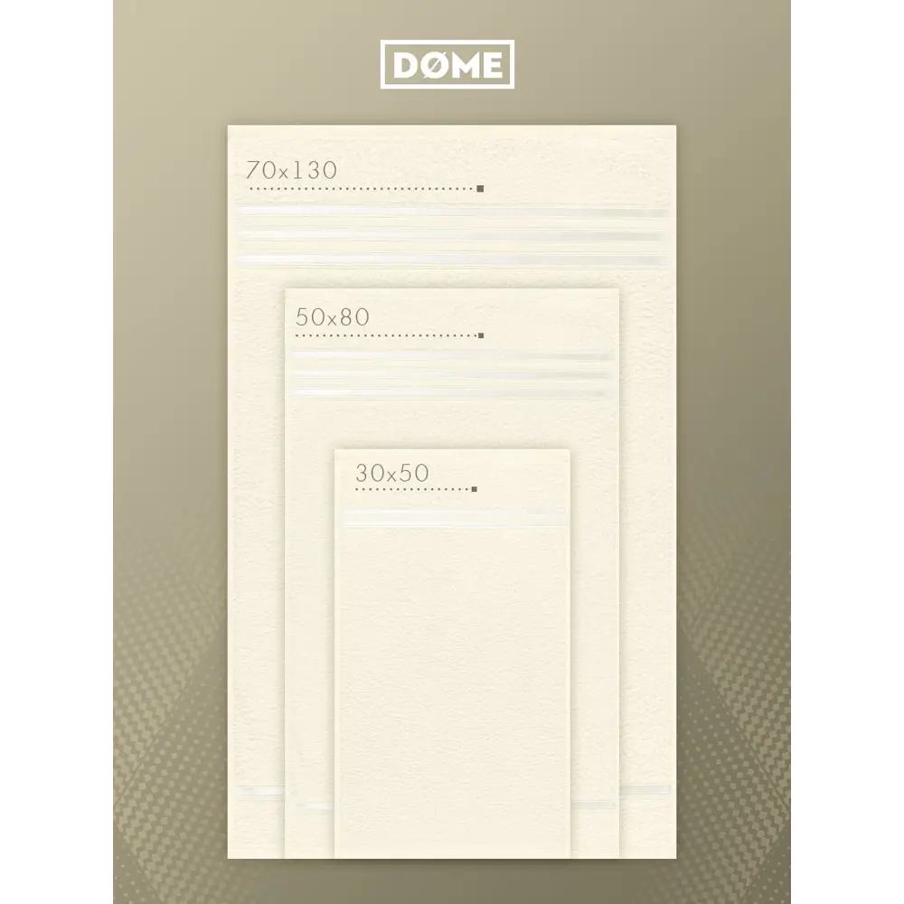 Фото 4 Полотенце Dome Гармоника для ванной 30x50 см молочный 8 шт Фото 4 Полотенце Dome Гармоника для ванной 30x50 см молочный 8 шт