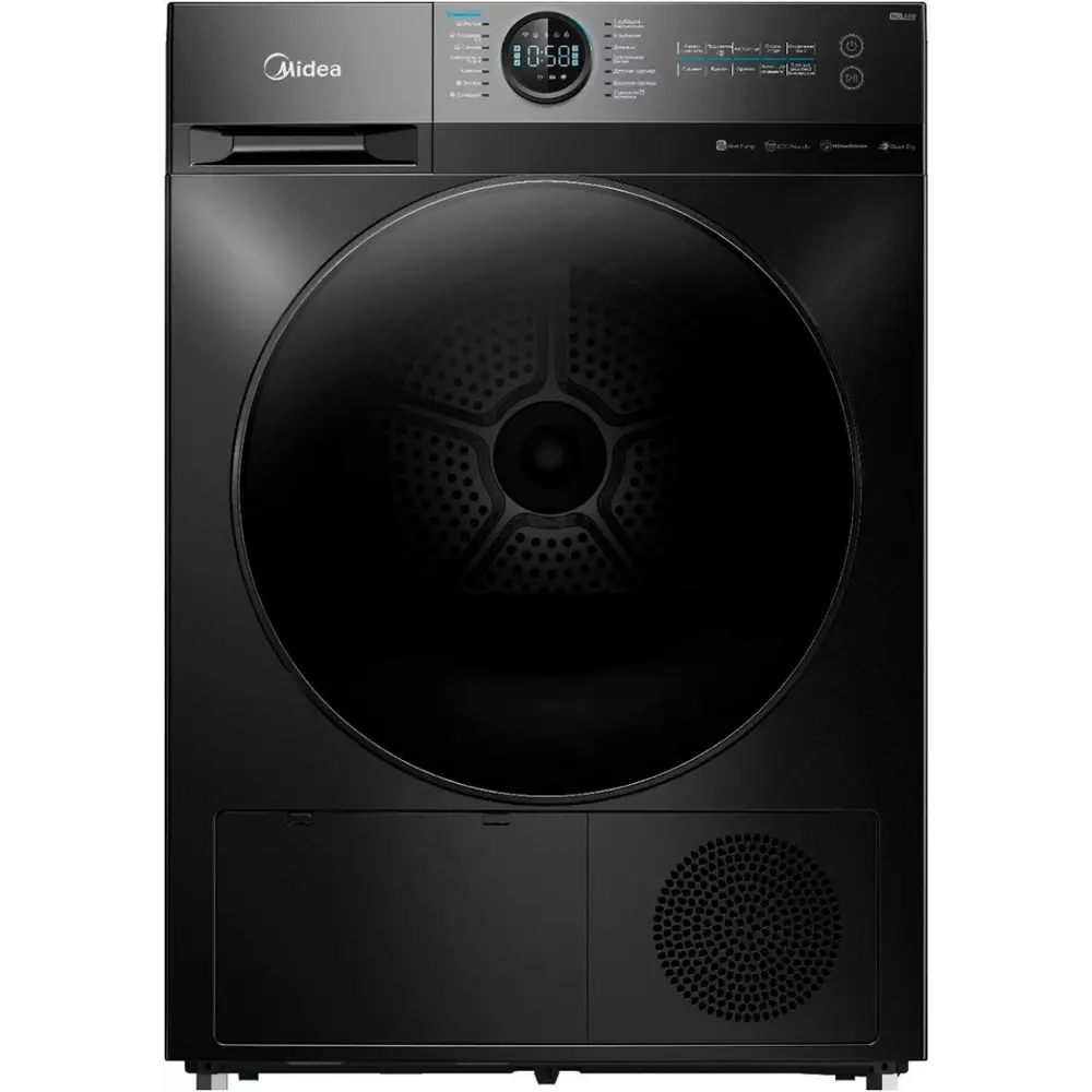 Фото Сушильная машина Midea MD200D90WB/S-RU 9 кг цвет черный Фото Сушильная машина Midea MD200D90WB/S-RU 9 кг цвет черный