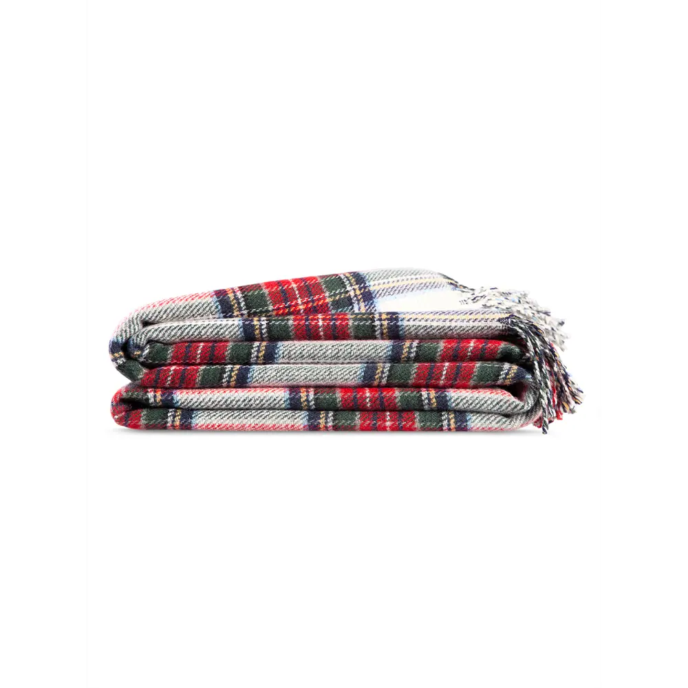 Фото Плед Estia Вильям 1015.00250 200x150 см шерсть цвет белый/красный/зеленый
