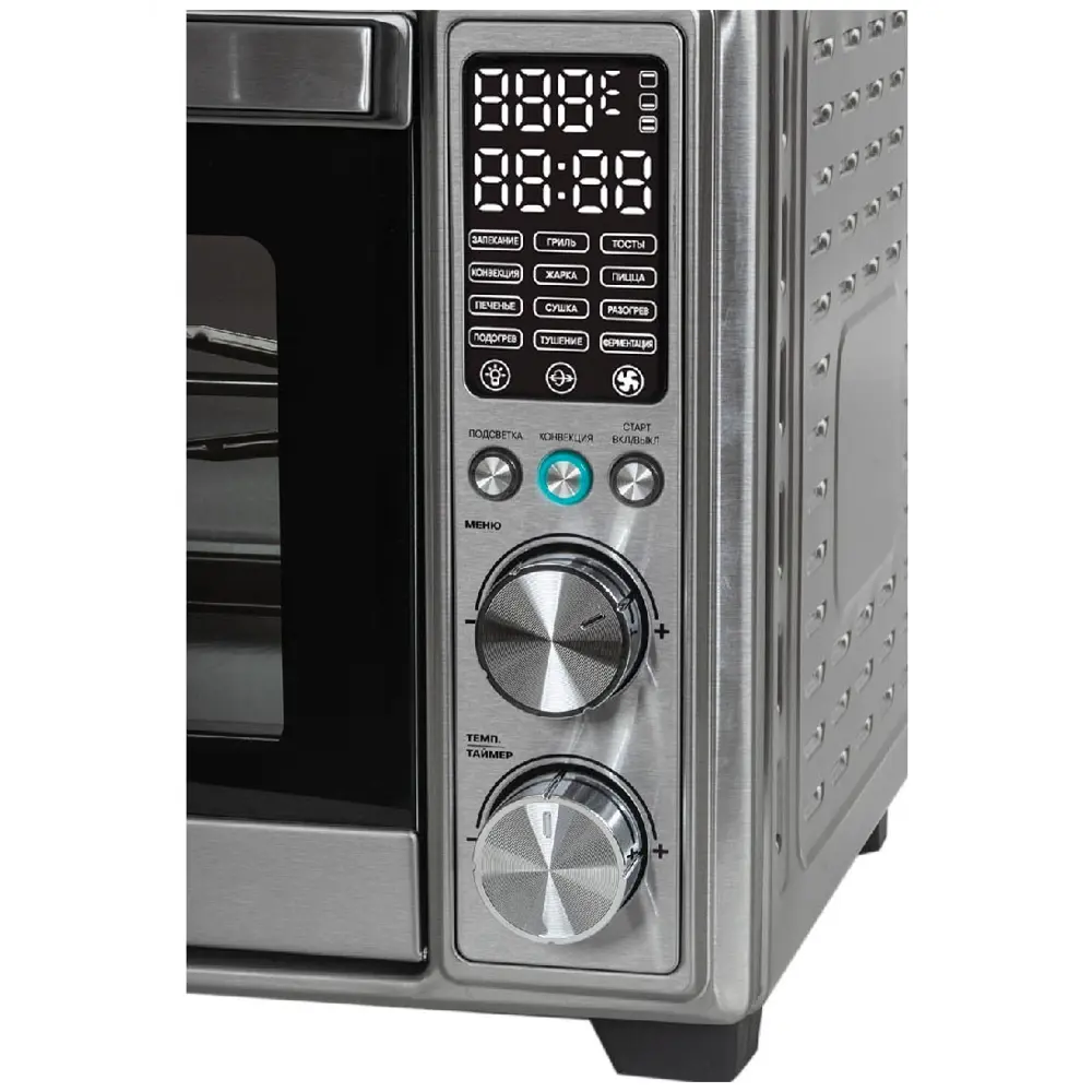 Фото 3 Электропечь 1600 Вт Pioneer 563483 51.5x32.5x36 см цвет серебристый Фото 3 Электропечь 1600 Вт Pioneer 563483 51.5x32.5x36 см цвет серебристый