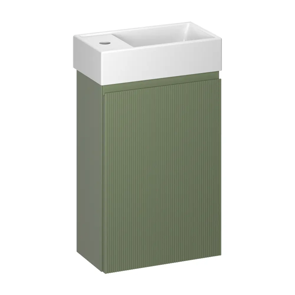 Фото 2 Тумба с раковиной подвесная Wellsee WC Area 20216836R с донным клапаном цвет зеленый Фото 2 Тумба с раковиной подвесная Wellsee WC Area 20216836R с донным клапаном цвет зеленый