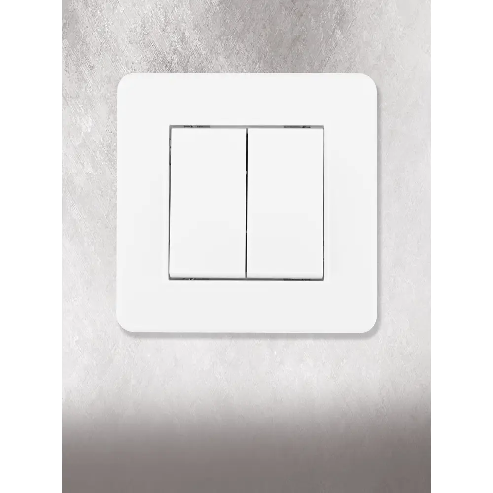 Фото 3 Выключатель с рамкой встраиваемый Arte milano SET16-1-30-2.white 2 клавиши цвет белый