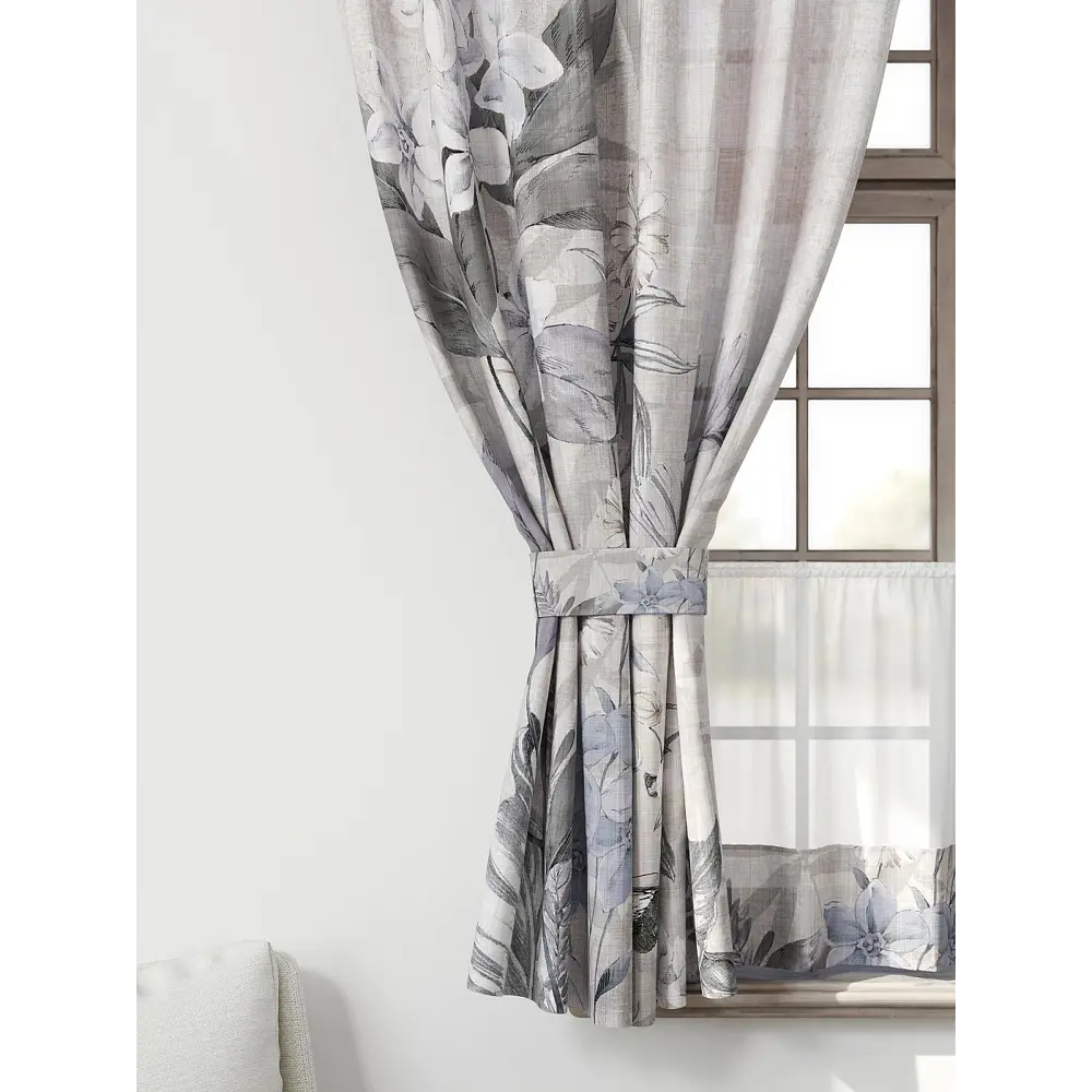 Фото 4 Комплект штор Comfy way CW705169-160 на шторной ленте 160x150 см цвет бежевый, светло-бежевый, светло-серый Фото 4 Комплект штор Comfy way CW705169-160 на шторной ленте 160x150 см цвет бежевый, светло-бежевый, светло-серый