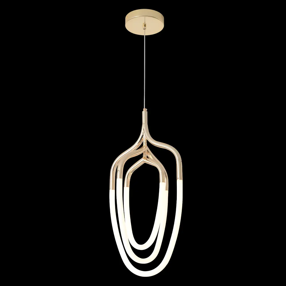 Фото 3 Светильник подвесной светодиодный Crystal Lux Pera sp50w gold 3491_250 нейтральный белый свет цвет золото Фото 3 Светильник подвесной светодиодный Crystal Lux Pera sp50w gold 3491_250 нейтральный белый свет цвет золото