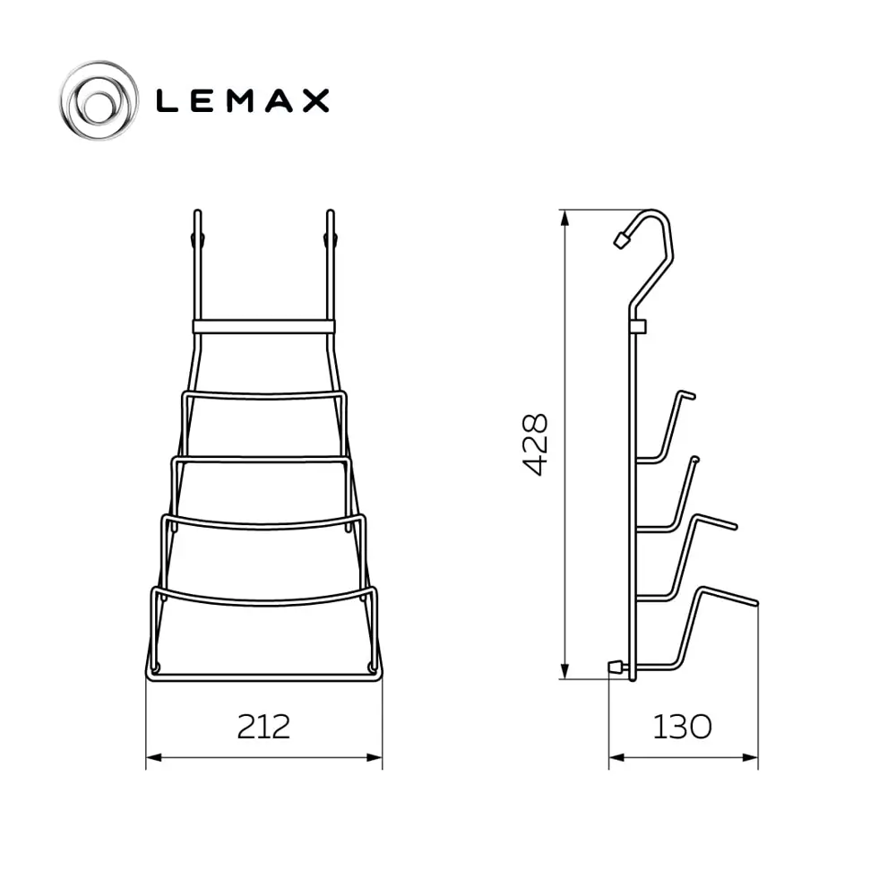 Фото 2 Полка для крышек Lemax 13x см металл цвет матовый белый Фото 2 Полка для крышек Lemax 13x см металл цвет матовый белый