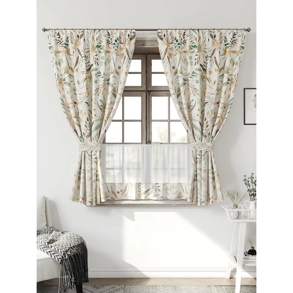 Фото Комплект штор Comfy way Иномик - 24 CW705024-160 на шторной ленте 160x150 см цвет бежевый Фото Комплект штор Comfy way Иномик - 24 CW705024-160 на шторной ленте 160x150 см цвет бежевый