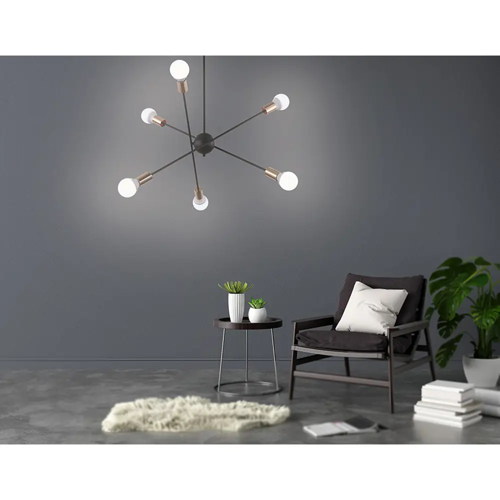 Фото 11 Люстра на штанге светодиодная Ambrella light Tr80435 12 м² нейтральный белый свет цвет черный Фото 11 Люстра на штанге светодиодная Ambrella light Tr80435 12 м² нейтральный белый свет цвет черный