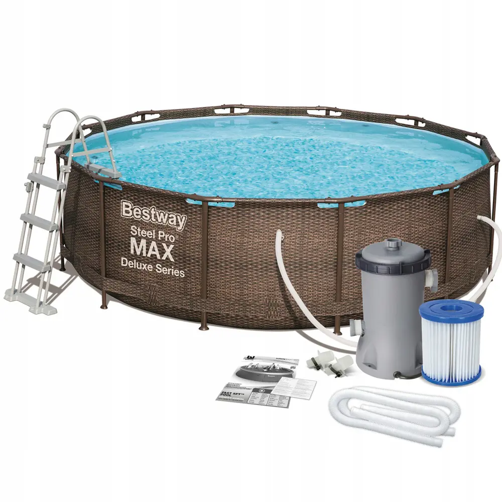 Фото Каркасный бассейн Bestway 56709 bw d 366 см h 100 см 9150 л Фото Каркасный бассейн Bestway 56709 bw d 366 см h 100 см 9150 л