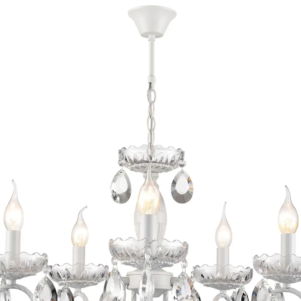 Фото 3 Люстра подвесная Lumion Snow Lmn_8189_5 5 ламп 10 м² цвет белый Фото 3 Люстра подвесная Lumion Snow Lmn_8189_5 5 ламп 10 м² цвет белый