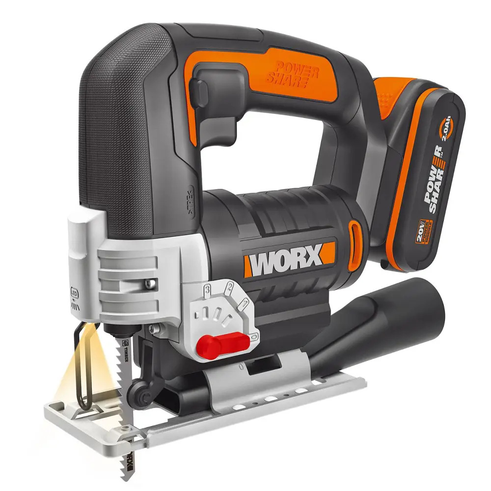 Фото 4 Лобзик аккумуляторный Worx WX543, 20 В Li-Ion 1x2 Ач Фото 4 Лобзик аккумуляторный Worx WX543, 20 В Li-Ion 1x2 Ач