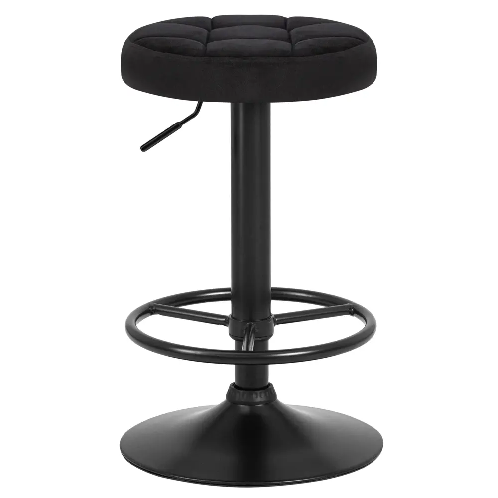 Фото Барный стул Dobrin Bruno Black LM 36x83x36см велюр цвет черный Фото Барный стул Dobrin Bruno Black LM 36x83x36см велюр цвет черный