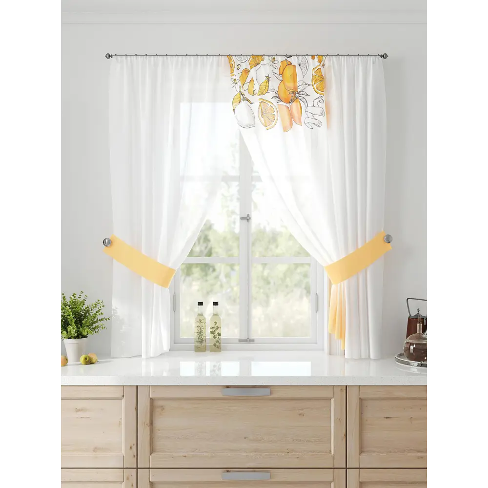 Фото Тюль Comfy way Лерис - 121 CW509121-150 на шторной ленте 150x300 см цвет белый